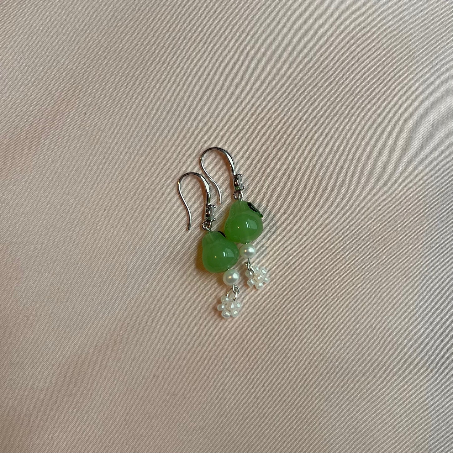 Green Pear Earrings