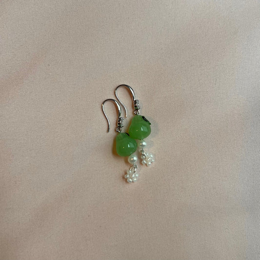 Green Pear Earrings